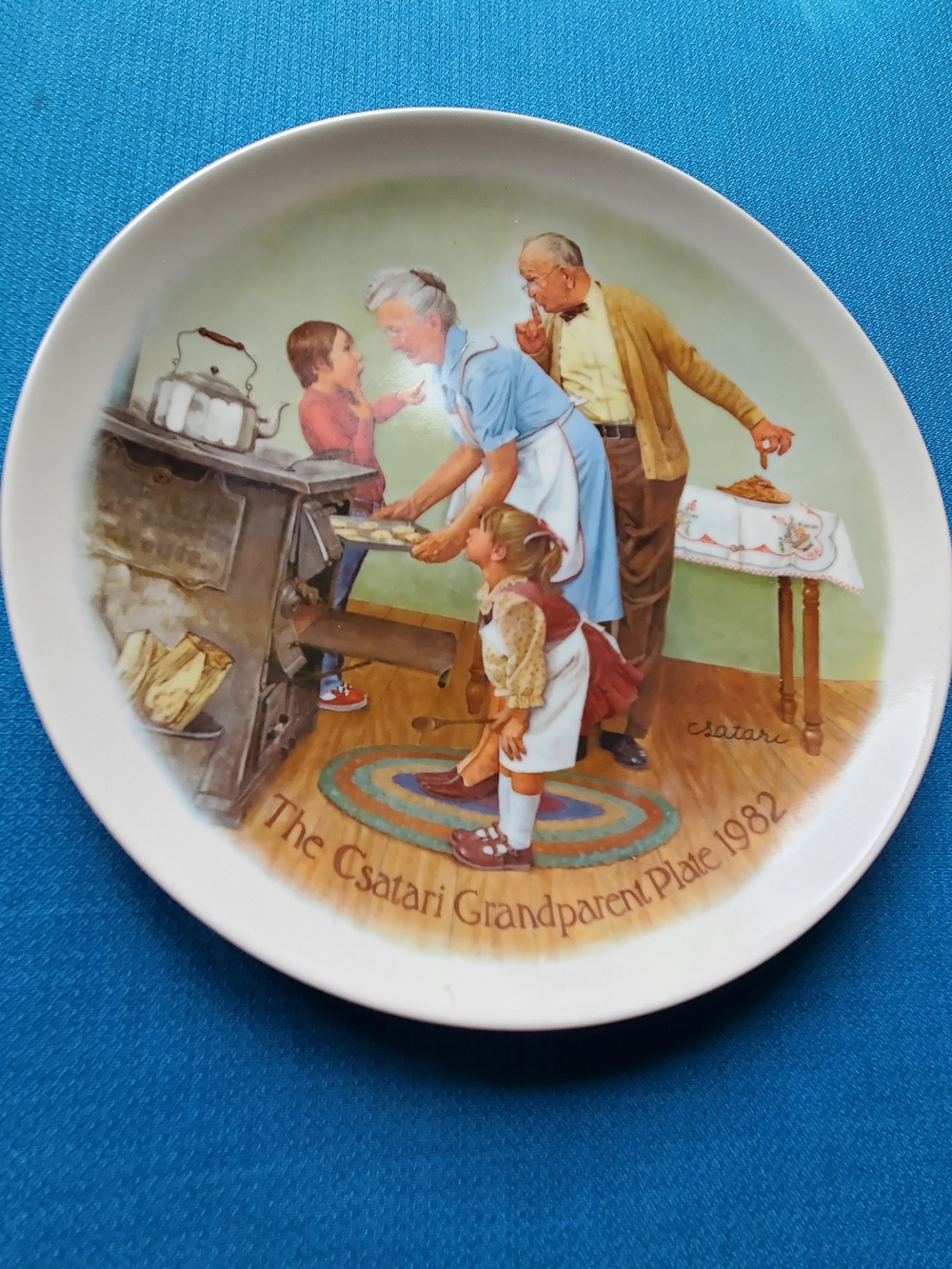 The Csatai Grandparent Plate 1982 - Multicolor Decorative Plate